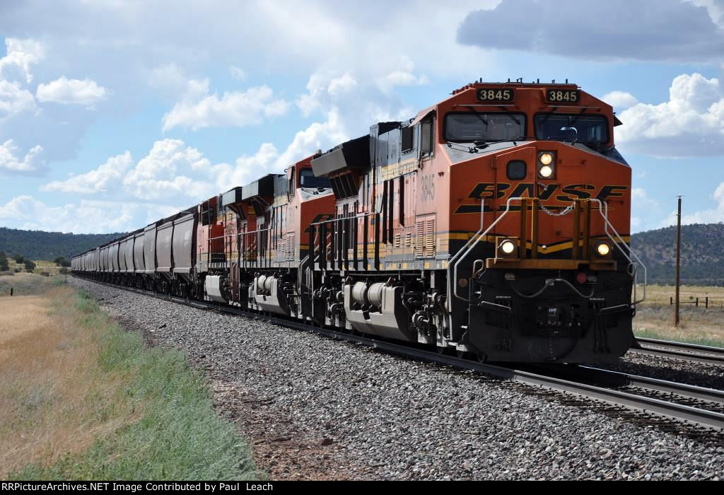 Grain train cruises east